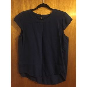 Dark Blue Cap Sleeved J. Crew Top